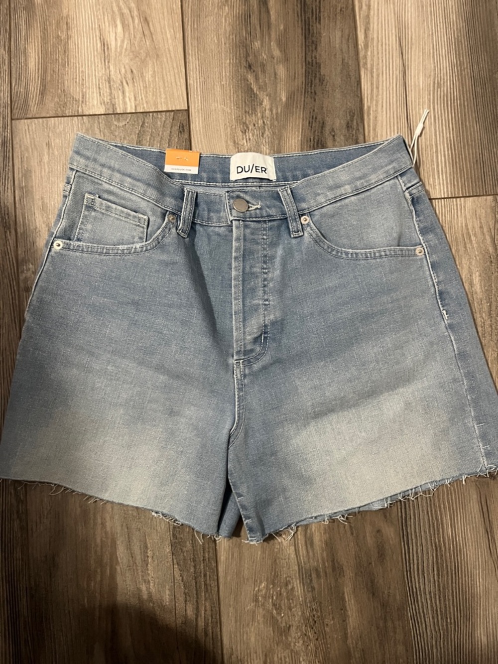 DU/ER Light Blue Denim Jean Shorts
